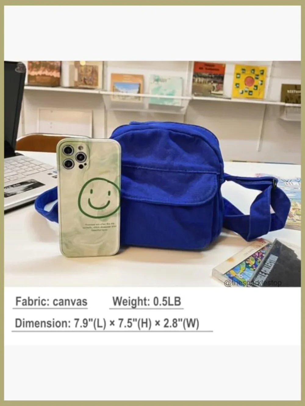 Small Canvas Crossbody Purse Hobo Bag with Adjustable Strap Phone Bag Cute